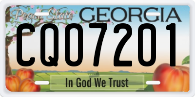 GA license plate CQO7201