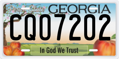 GA license plate CQO7202