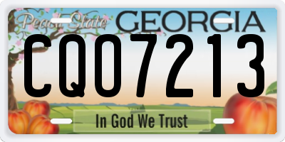 GA license plate CQO7213