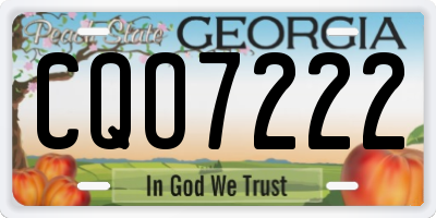 GA license plate CQO7222