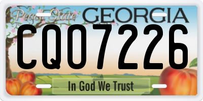 GA license plate CQO7226