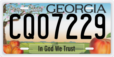 GA license plate CQO7229