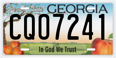 GA license plate CQO7241
