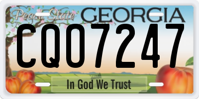 GA license plate CQO7247
