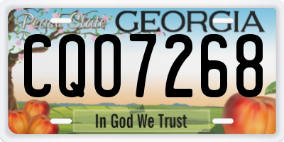 GA license plate CQO7268