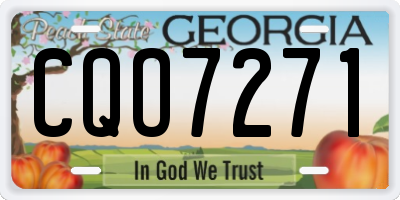 GA license plate CQO7271