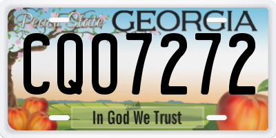GA license plate CQO7272