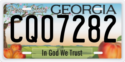 GA license plate CQO7282