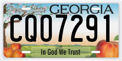 GA license plate CQO7291