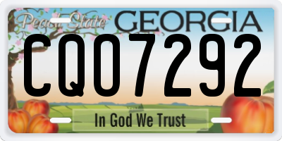 GA license plate CQO7292