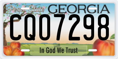 GA license plate CQO7298