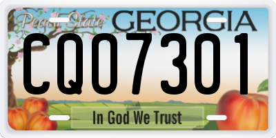 GA license plate CQO7301