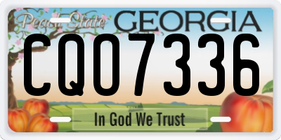 GA license plate CQO7336