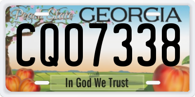 GA license plate CQO7338