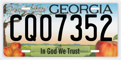 GA license plate CQO7352