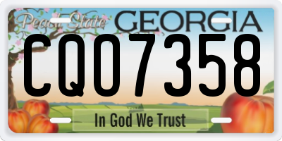 GA license plate CQO7358