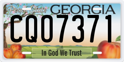 GA license plate CQO7371