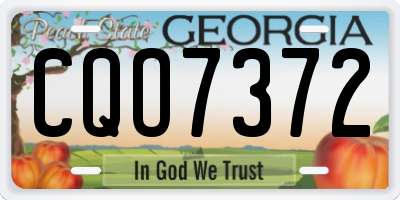 GA license plate CQO7372