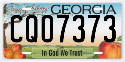 GA license plate CQO7373