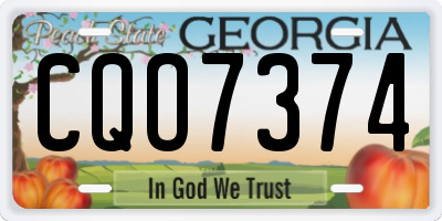 GA license plate CQO7374