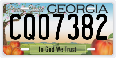 GA license plate CQO7382