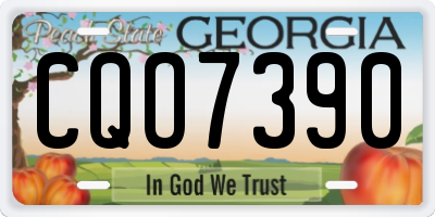 GA license plate CQO7390