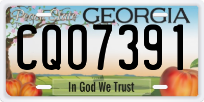 GA license plate CQO7391