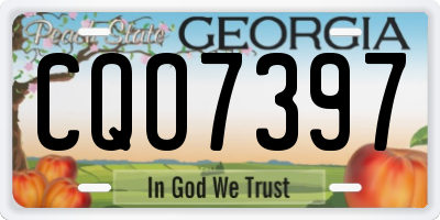 GA license plate CQO7397