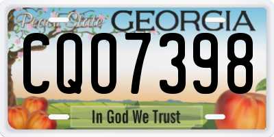 GA license plate CQO7398