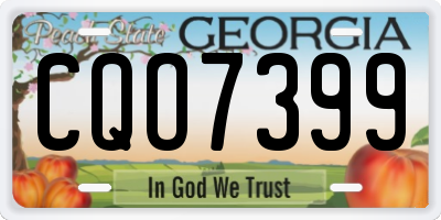 GA license plate CQO7399