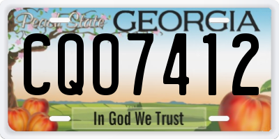 GA license plate CQO7412