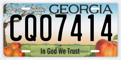GA license plate CQO7414