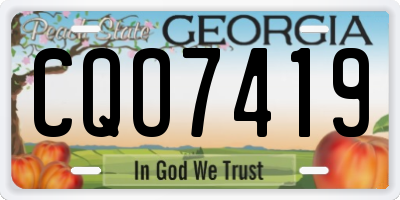GA license plate CQO7419