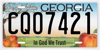 GA license plate CQO7421