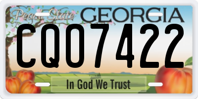 GA license plate CQO7422