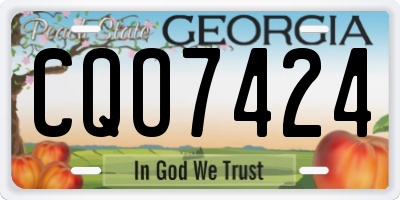 GA license plate CQO7424