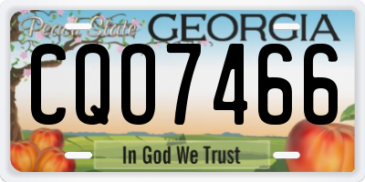 GA license plate CQO7466