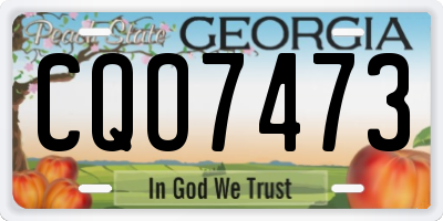 GA license plate CQO7473