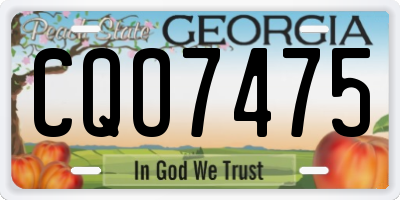 GA license plate CQO7475