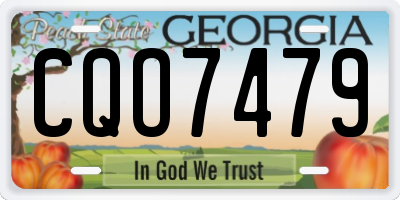 GA license plate CQO7479