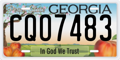 GA license plate CQO7483