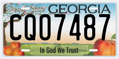 GA license plate CQO7487