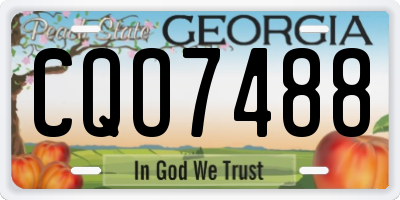 GA license plate CQO7488