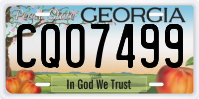 GA license plate CQO7499