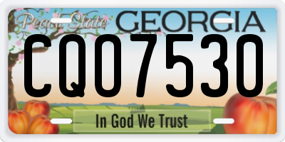 GA license plate CQO7530