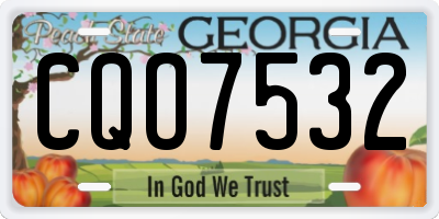 GA license plate CQO7532