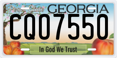GA license plate CQO7550