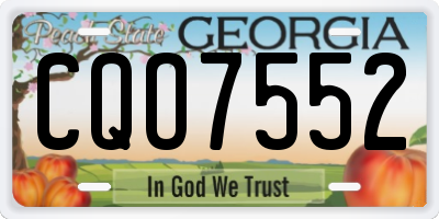 GA license plate CQO7552