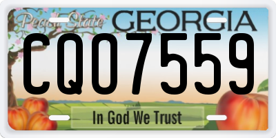 GA license plate CQO7559