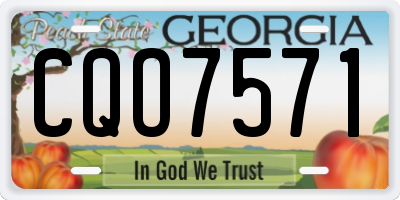 GA license plate CQO7571